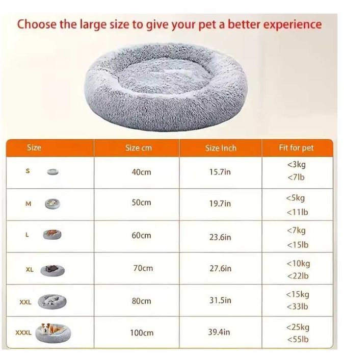 Топло Легло Възглавница за домашни любимци Котка Куче Размери 40-100см
