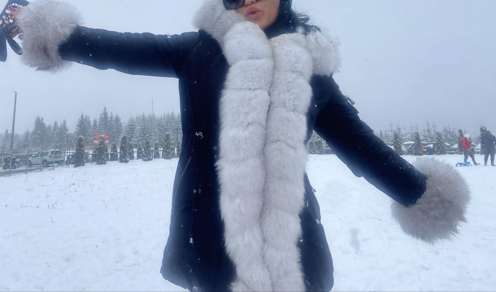 Geaca parka blana naturaa