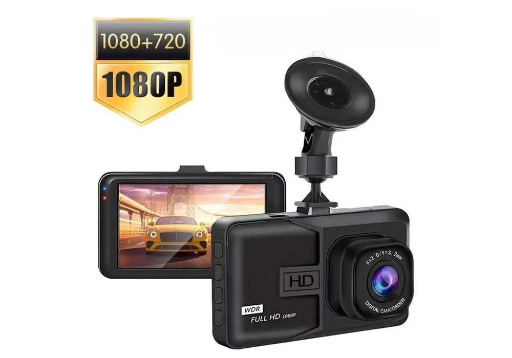 Camera Auto DVR Full HD 1080P cu Ecran 2.4", Unghi Larg, Inregistrare