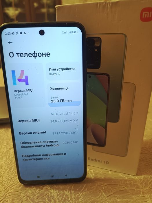 Redmi 10 128gb В идеальном состоянии с доками коробкой .