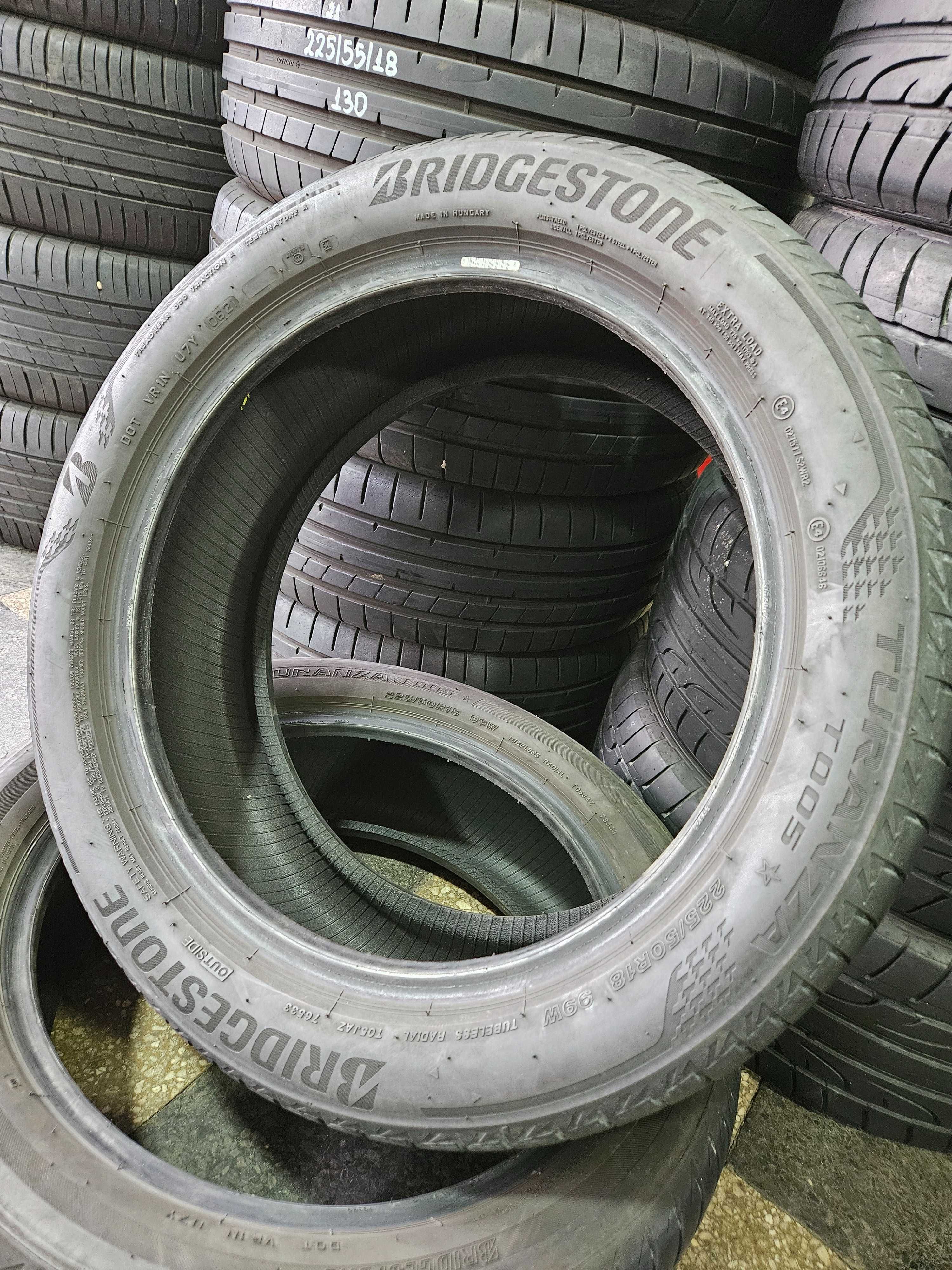 2бр 225/50/18 BRIDGESTONE 6,5мм грайфер дот:21г безплатен монтаж