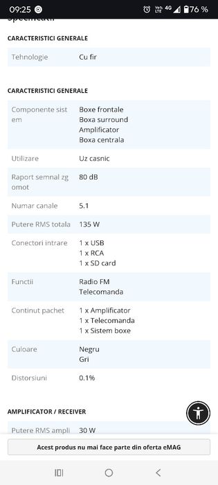 Boxe akai plus amplificator