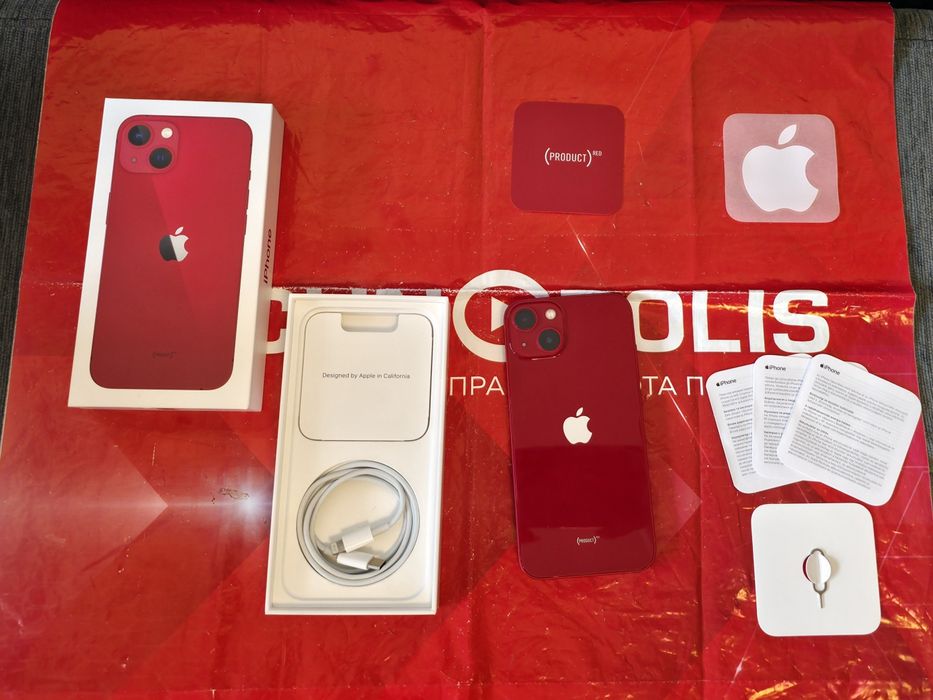 128GB iPhone 13 Гаранция от Технополис до 2024 PRODUCT RED / Червен