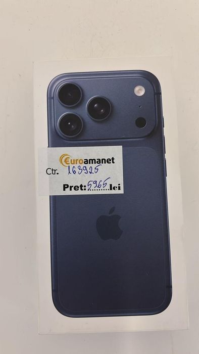 Telefon mobil Apple iPhone 17 Pro, 256GB, 5G, Deep Blue Sigilat -A-