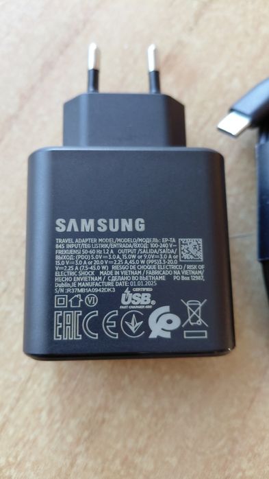 Incarcator original 45W Samsung S24 Ultra,cablu tip C de 1,98m.