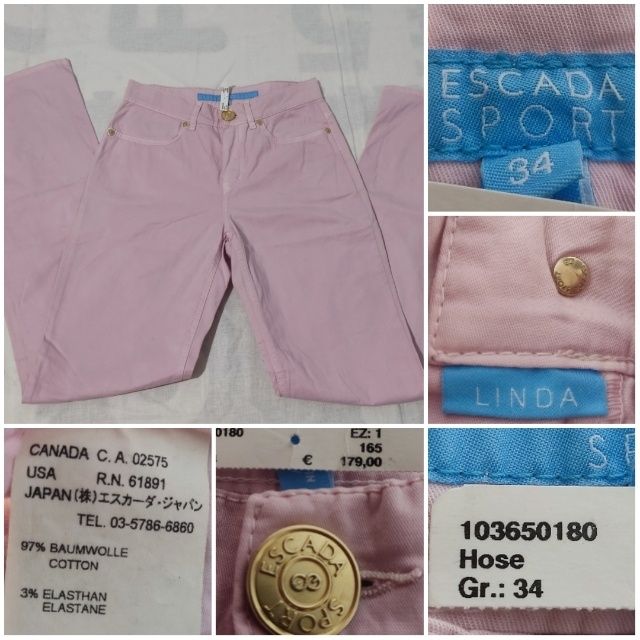 Pantaloni Escada Sport model Linda mărime 34 dama fete nou eticheta