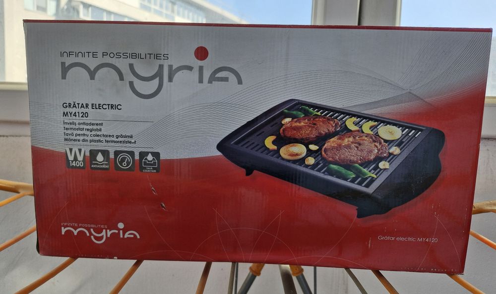 Gratar electric MYRIA MY4120, 1400W, negru