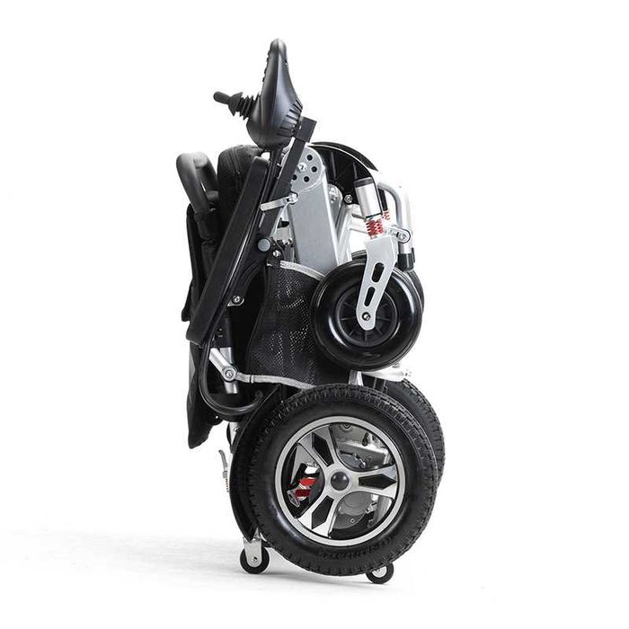 Scaun cu rotile electric, pliabil, manere rabatabile