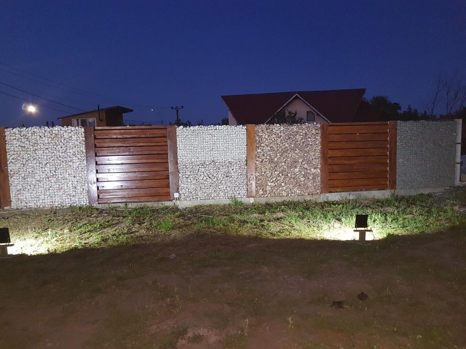 Gard piatra naturala marmura alba roșie gri decorativ ornamental plasa