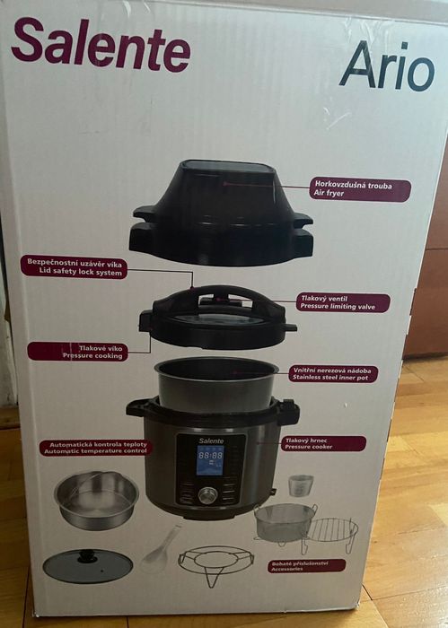 Salente Ario II, oală multifuncțională cu cuptor cu aer cald