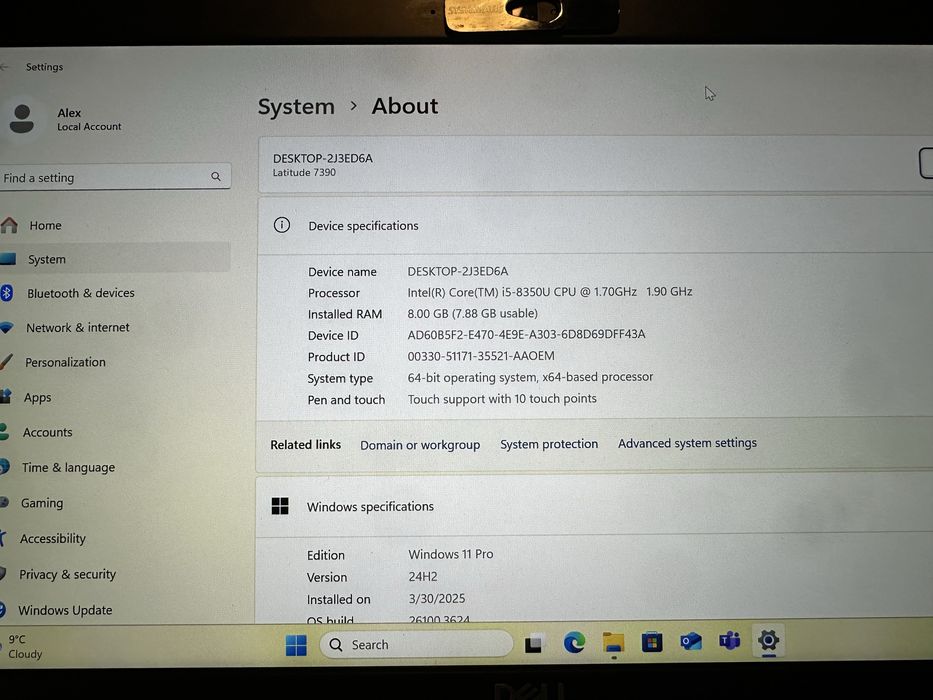 Laptop, ultrabook Dell Latitude 7390