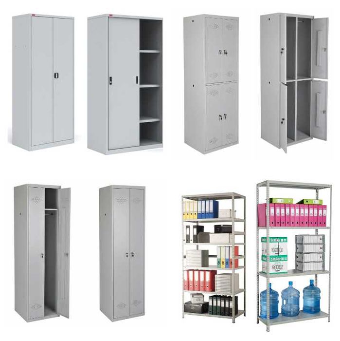 Шкафы Металлические для Раздевалки и Офиса. Стеллажи для Документов