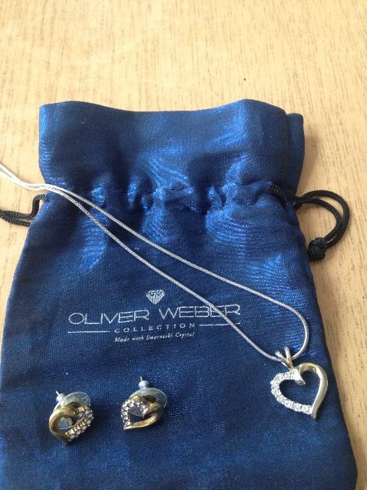 Комплект колие и обеци Oliver Weber collection Swarovski crystal