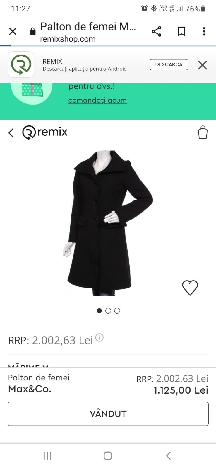 Palton damă Max&Co