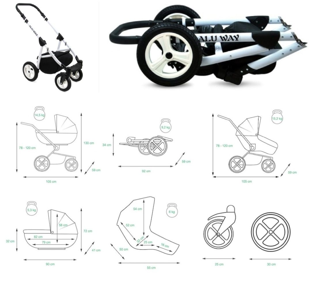 Carucior 3 in 1 Alu Way