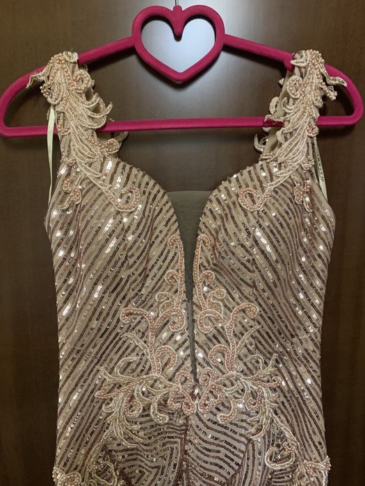 Rochie lunga de seara cu paiete