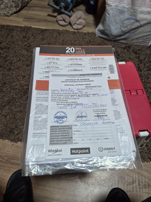 Vând combina frigorifica Whirlpool