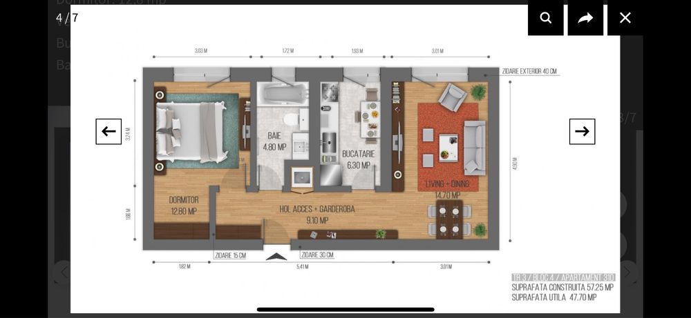 Apartament 2 camere Transparent Residence