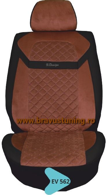 Huse scaun auto LUX Material tip ALCANTARA+Piele Ecologica set complet