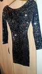Rochie neagra eleganta cu paiete, de petrecere, nunta, botez XS