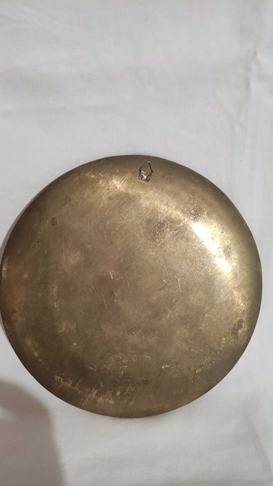 Красива стенна чиния цветна византийска мозайка от масивен месинг