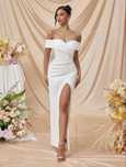 Rochie eleganta ocazie/ cununie,  alba, noua, marime 32/xxs