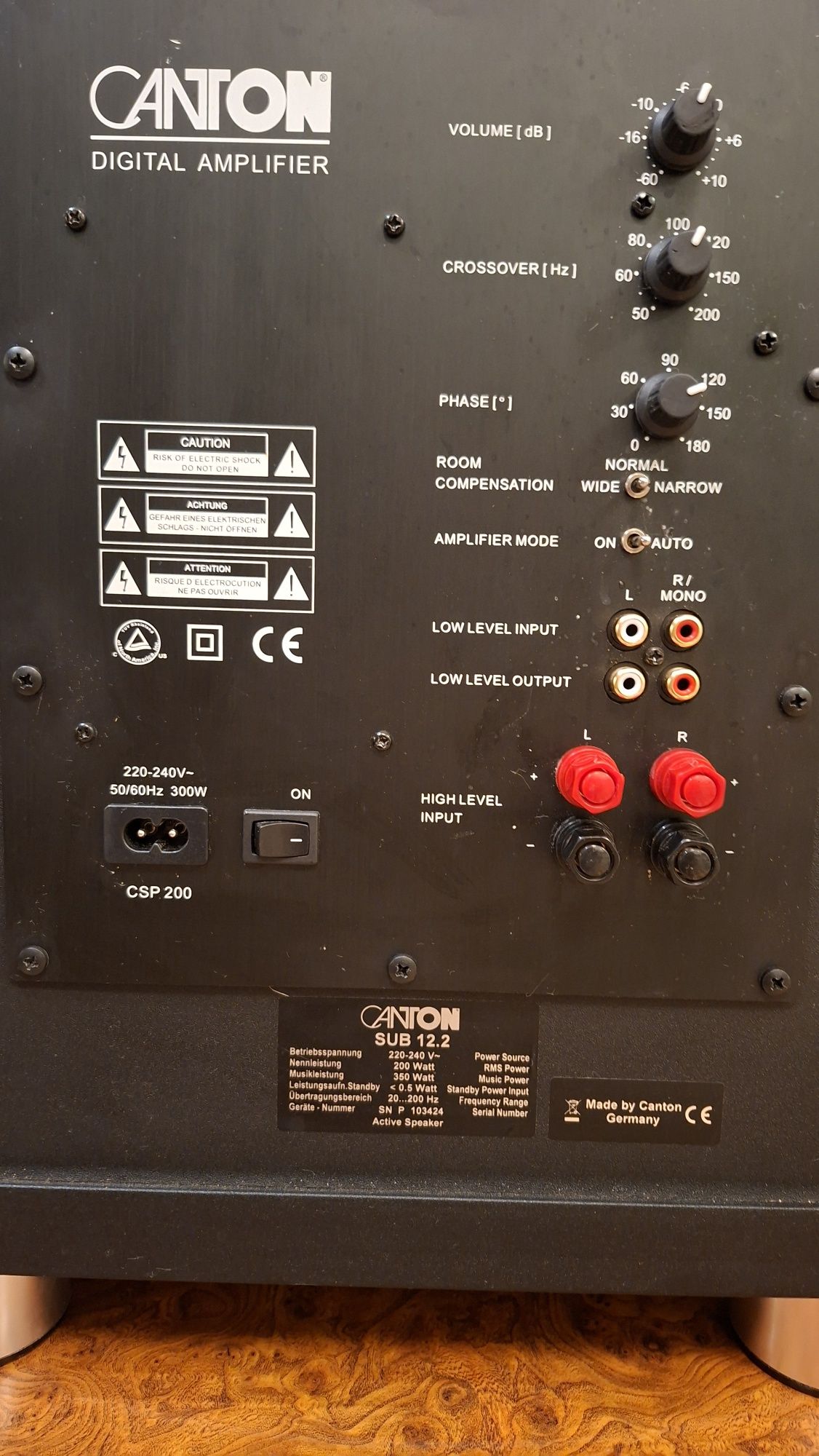 Subwoofer activ canton sub  12.2
