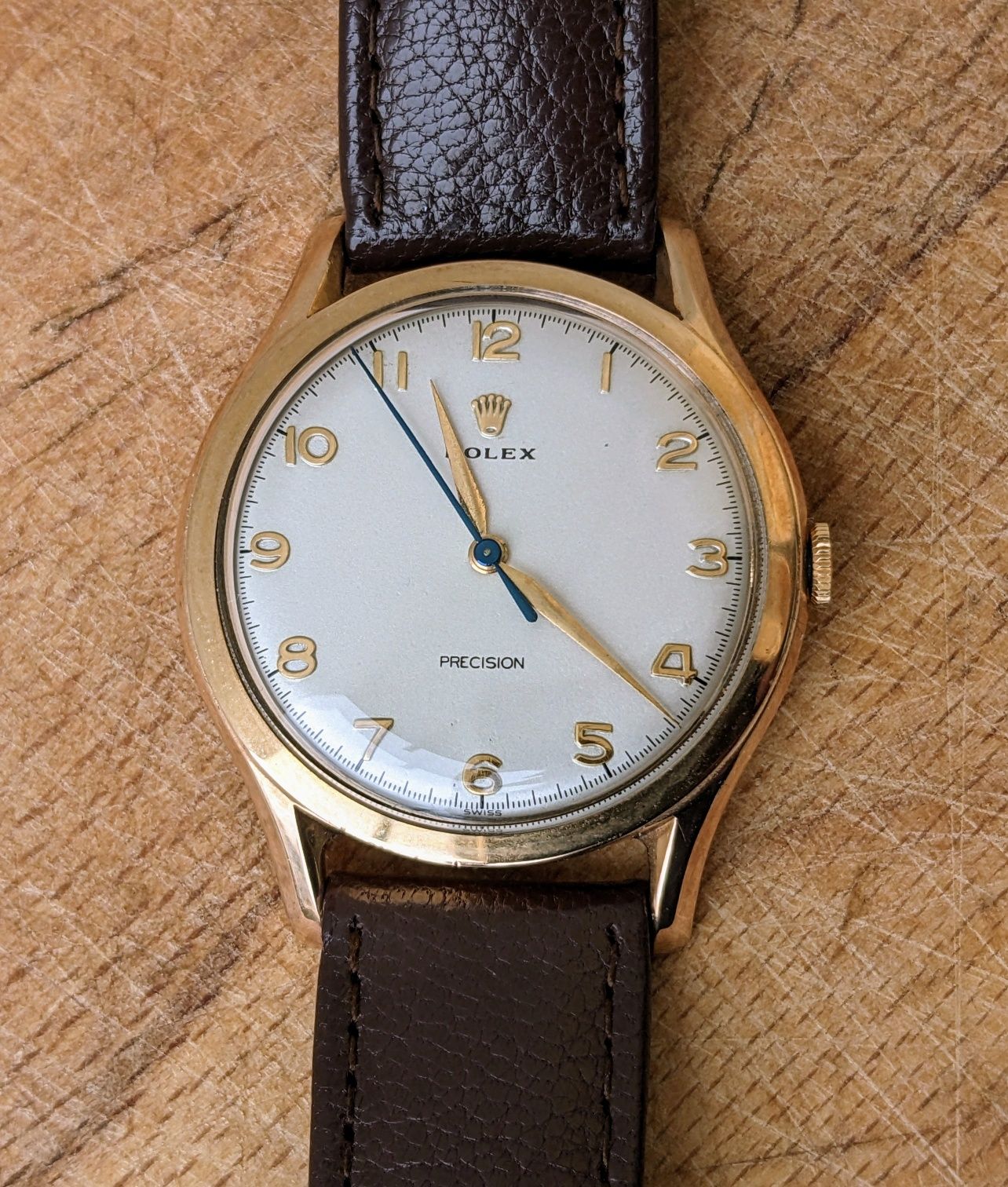 Vintage Rolex Precision 9k solid gold