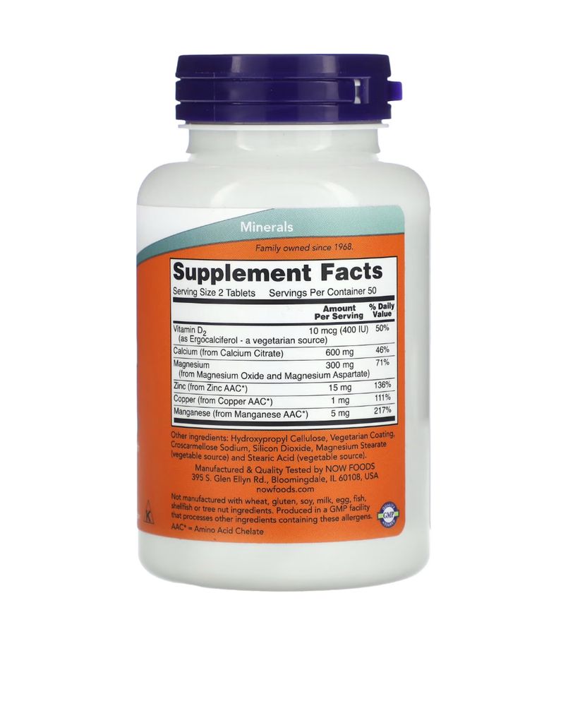 NOW Foods, Цитрат кальция, 100 таблеток, Calcium citrate