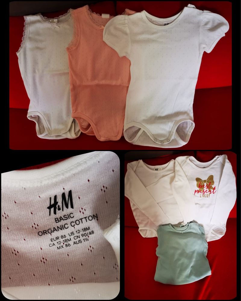 Lot hainute 86-92 H&M (body, rochii + halat baie)