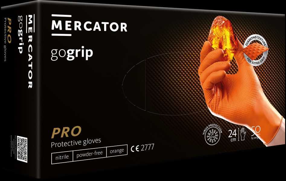Manusi Nitril texturate Mercator GoGrip Orange pt mecanica