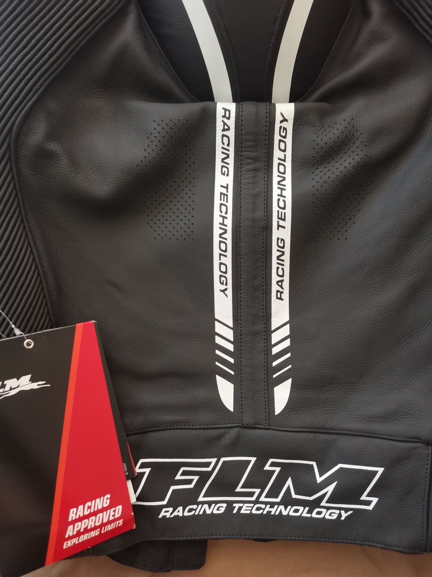 Кожено яке за мотор FLM Tech 3.1 Combination с гърбица