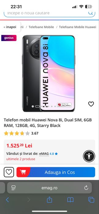Vand telefon nou Huawei Nova 8i