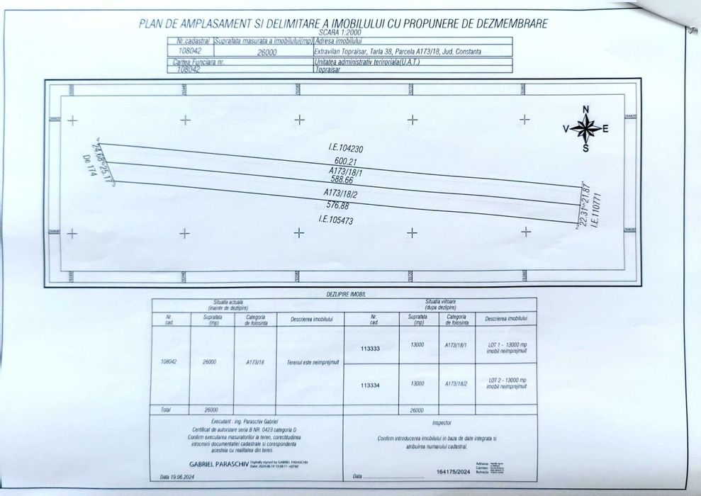 Teren extravilan 13.000 mp între Techirghiol și Movilița - 19889 €