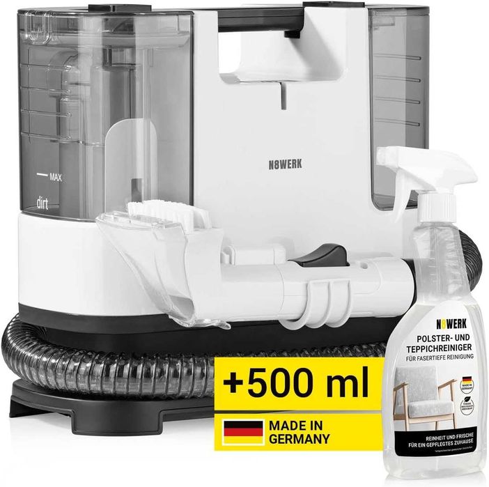 Перяща Преносима Прахосмукачка за Килими Дивани Легла Тапицерия N8WERK