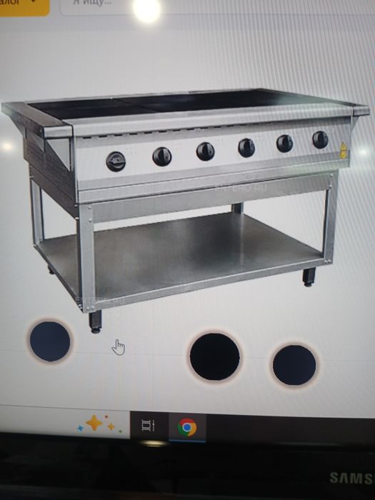 Производственная плита, духовной шкаф.