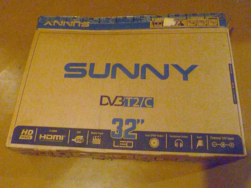 LED телевизор 32" 82см HD Sunny 220v / 12v