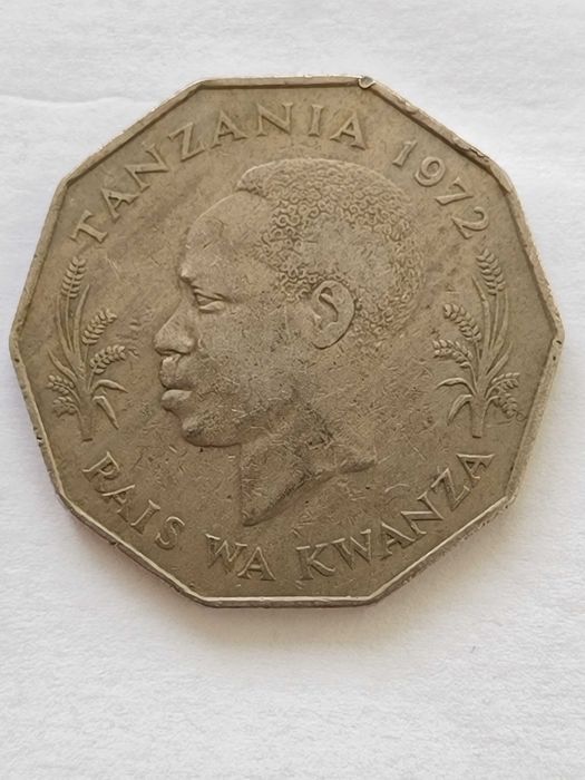 Оригинална монета Tanzania 5 Shilingi от 1972
