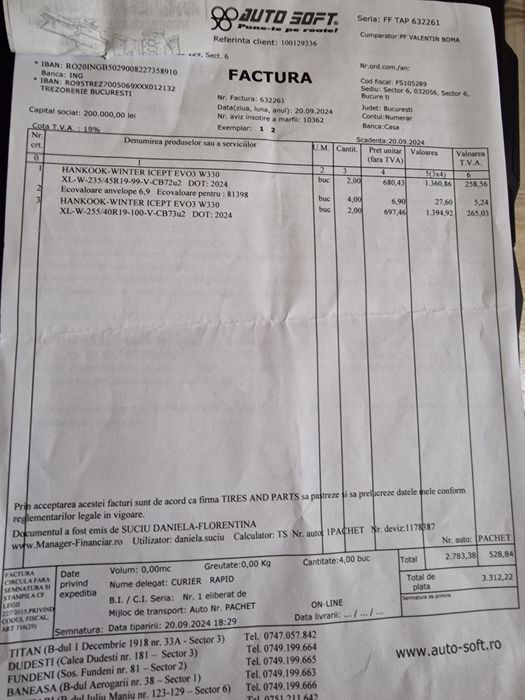 Vând jante Style 191 cu anvelope iarna (dot 2224)