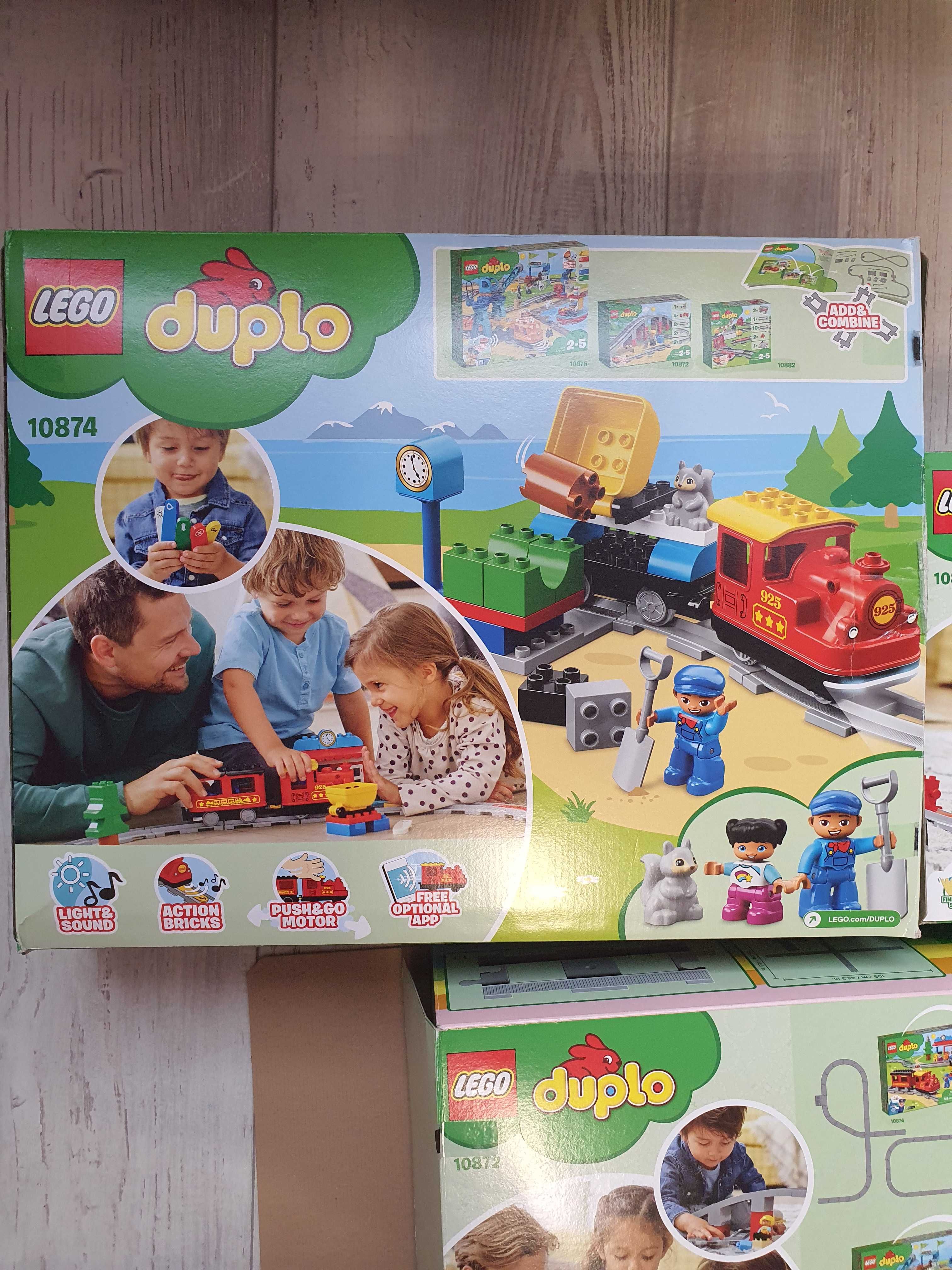 Lego duplo парен влак 10874,допълнително релси Lego 10882, мост- 10872