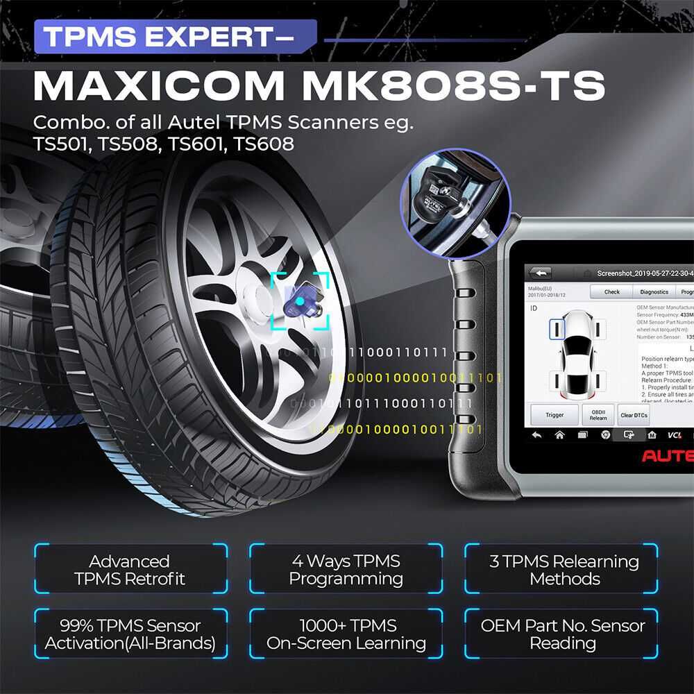 Tester diagnoza multimarca Autel MK808S-TS TPMS DPF OBFCM