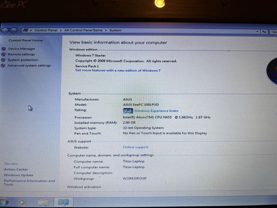 Asus Eee pc R101D