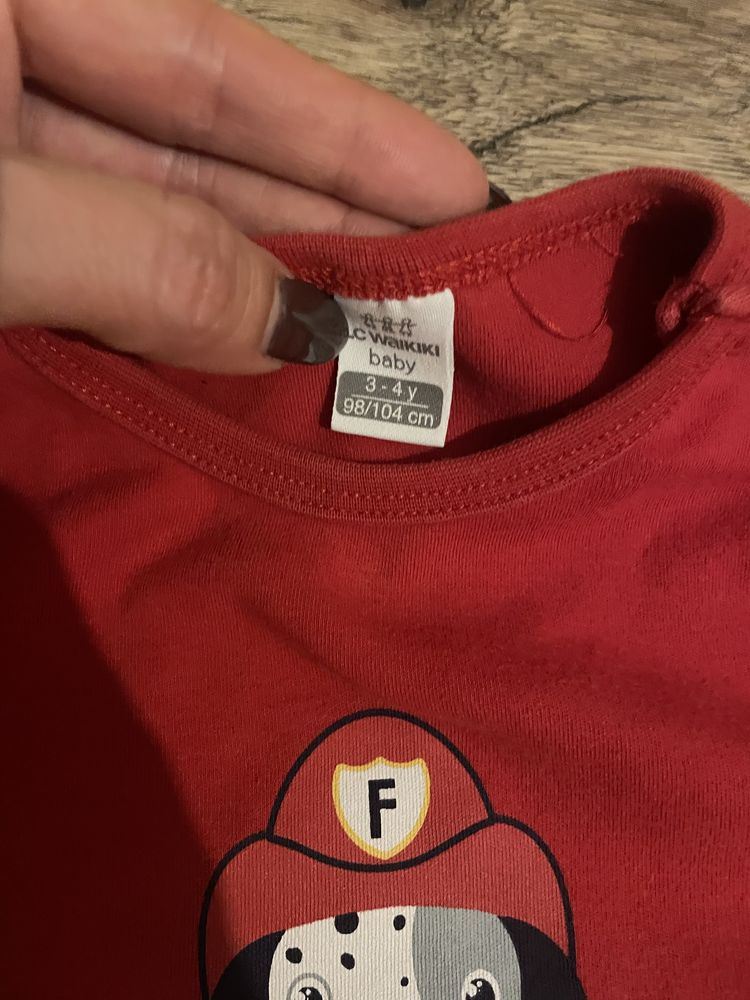 Детска червена коледна риза H&M HM и сет боди с панталони 2 - 4 г.
