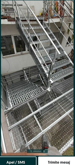Confectionam scarii metalice zincate exterioare și pentru incendii , p