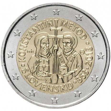 Монета с КИРИЛ И МЕТОДИЙ - 2013г. / 2€ Словакия