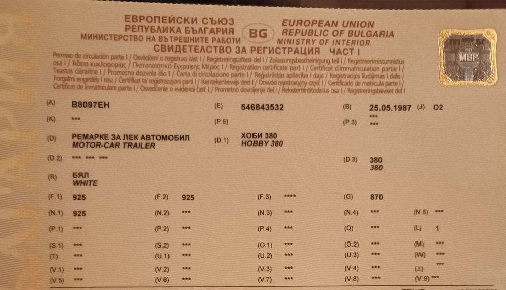 Продавам каравана Hobby