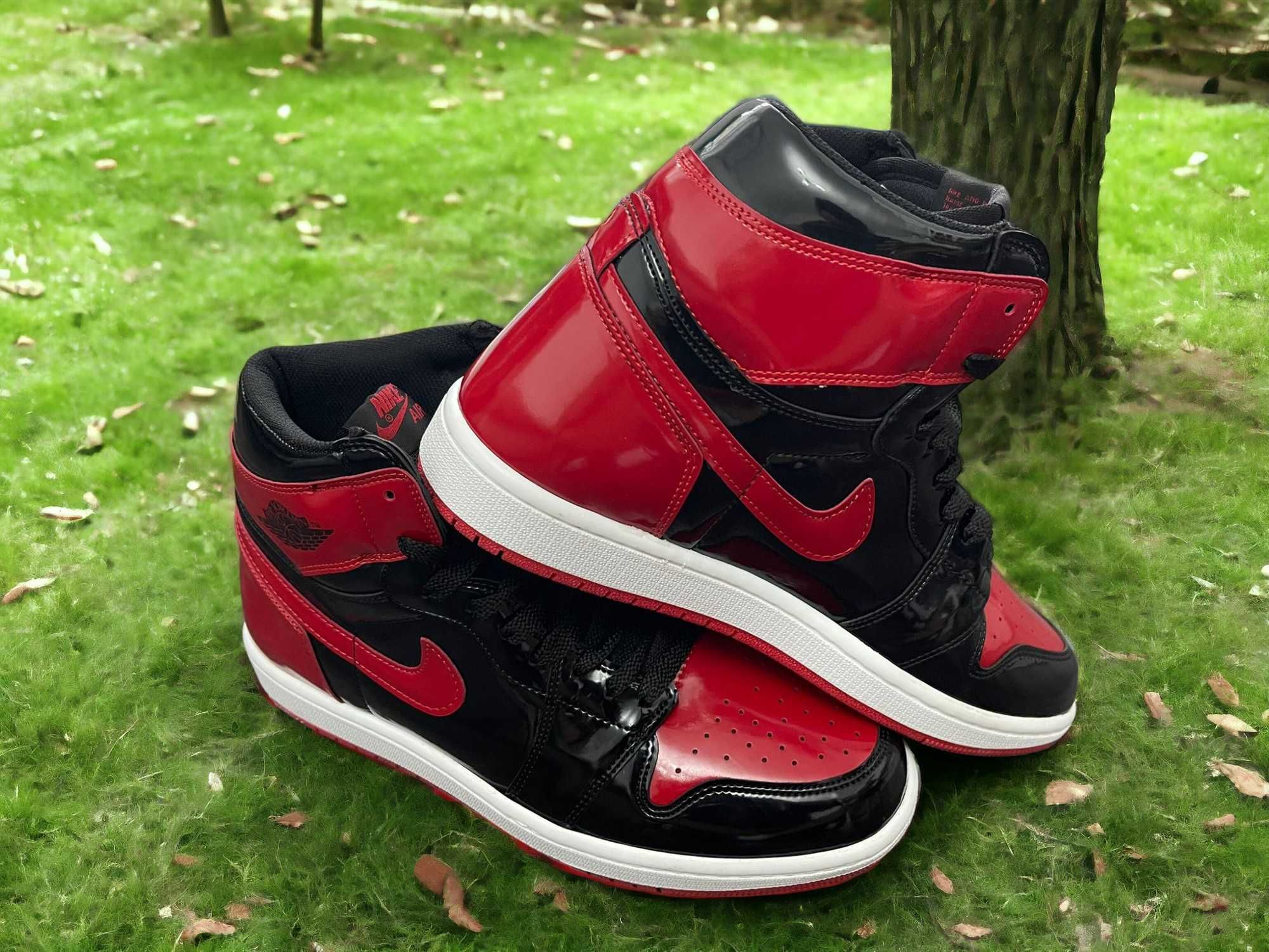 Nike Jordan 1 Patent Bred / Adidasi Fete Baieti 2024