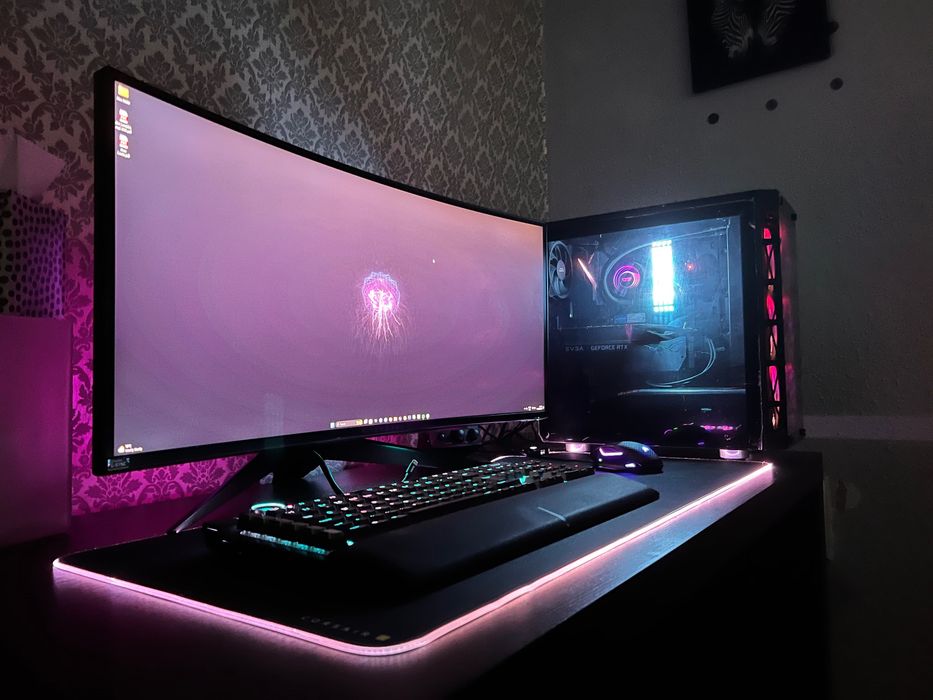 Tastatura mecanica gaming Corsair K100, iluminare RGB, Rapidfire