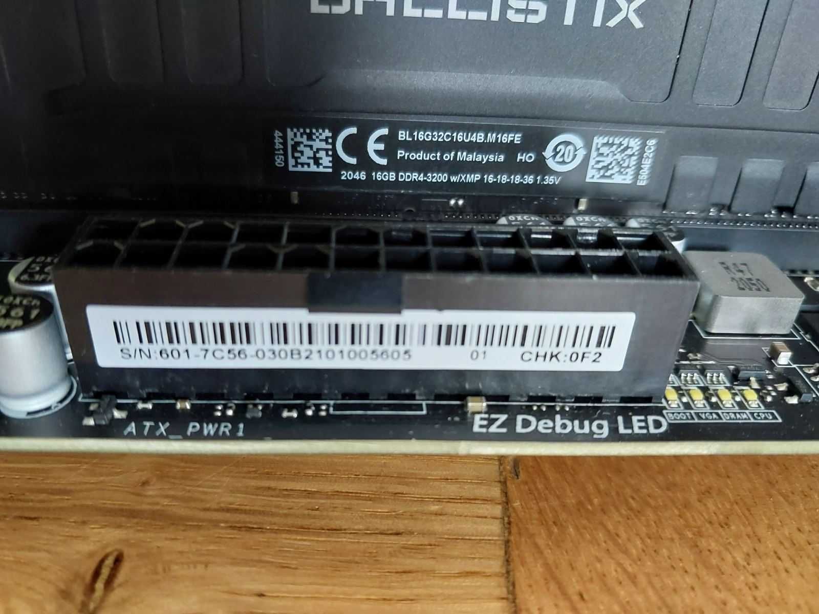 AMD Ryzen 7 5800X + MSI B550 Gaming Plus + 32GB 3200Mhz BallistiX