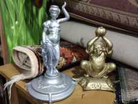 Doua statuete ornamentale metalice reconditionate